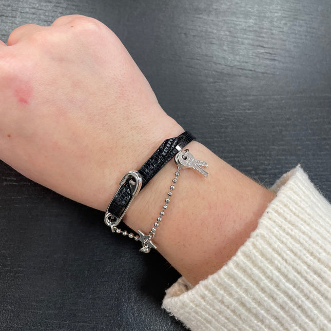 Bracelet Dior Cuir Noir