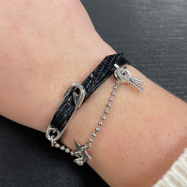 Bracelet Dior Cuir Noir