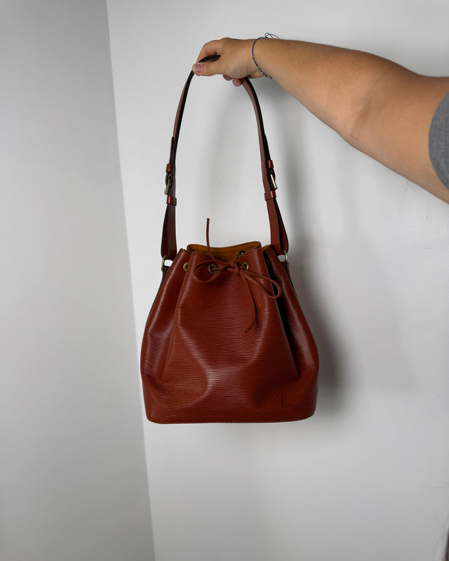 Sac Louis Vuitton Noé PM Cuir Épi Cognac