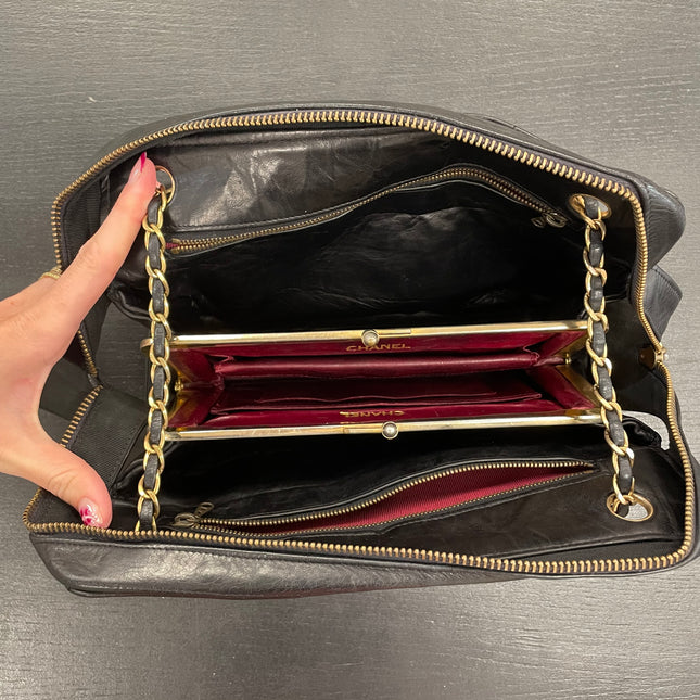 Sac Caméra vintage Chanel Noir
