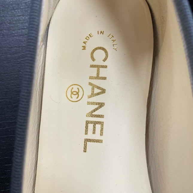 Ballerines Chanel bleues Metalisees T39