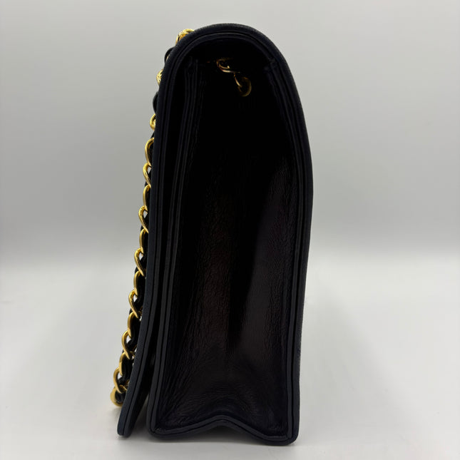 Sac Chanel Single flap marine
