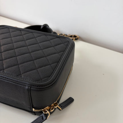 Sac Chanel vanity bandoulière veau grainé noir