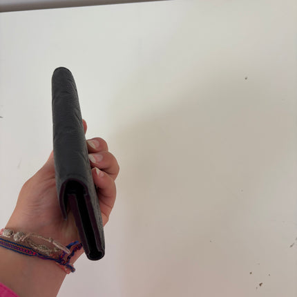 Portefeuille Louis Vuitton Victorine Cuir Empreinte Noir