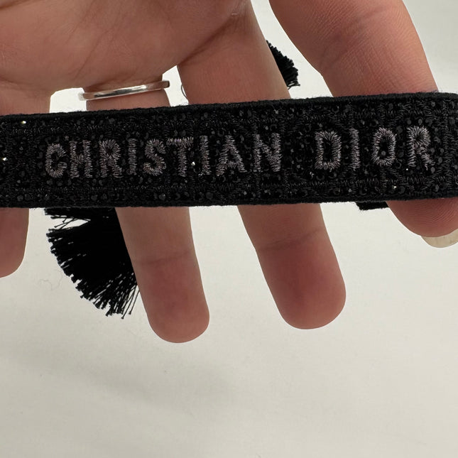Bracelet Dior tissu noir