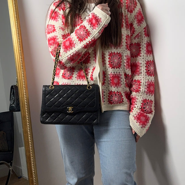 Sac Chanel vintage fermoir bicolore