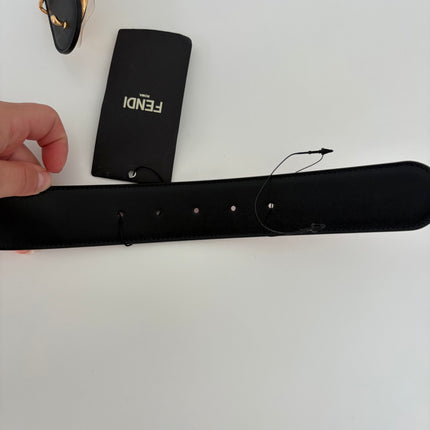 Ceinture Fendi rose réversible
