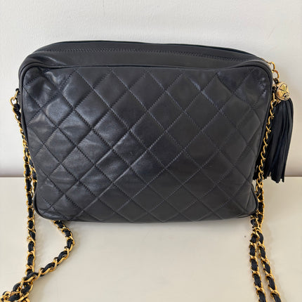 Sac Chanel Caméra GM vintage bleu nuit