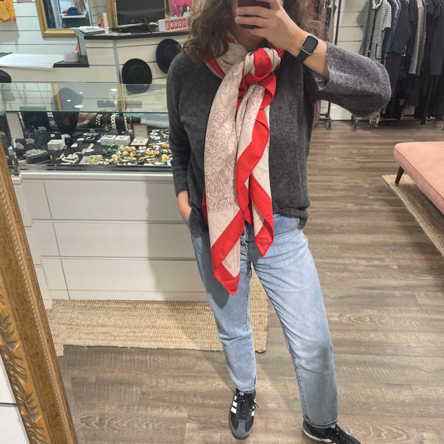 Hermès châle 140cm à travers champs