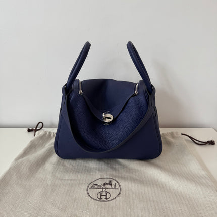 Sac Hermès Lindy 26 marine