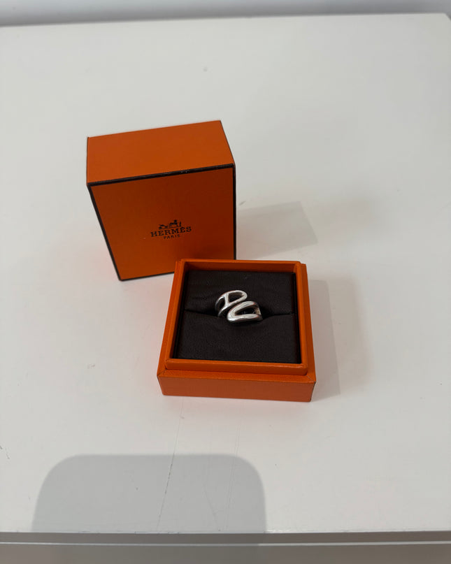 Bague Hermès Chaîne d’ancre Punk T49
