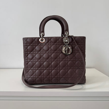 Sac Dior Lady Dior Large Prune