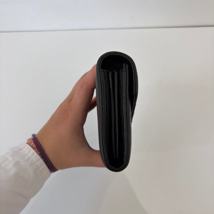 Portefeuille long Saint Laurent cassandre noir