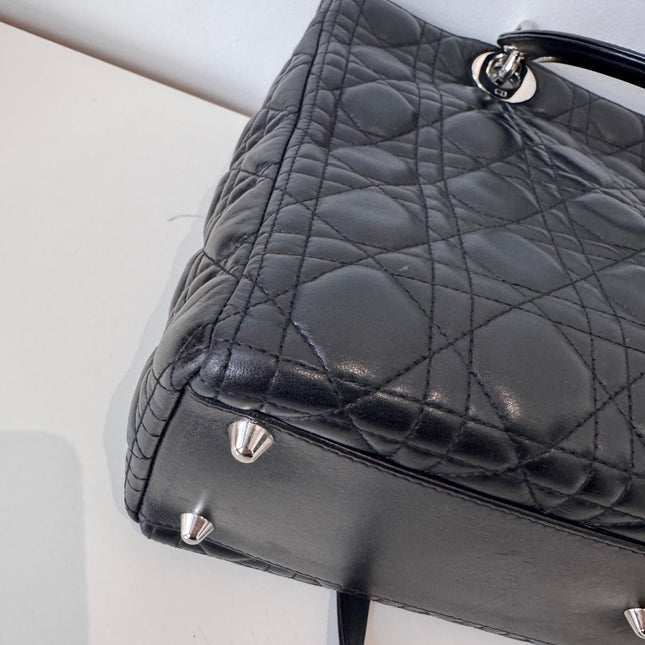 Sac Lady Dior Large bandoulière Noir