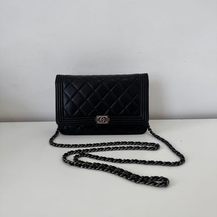 Sac Chanel Wallet on chain Boy Noir