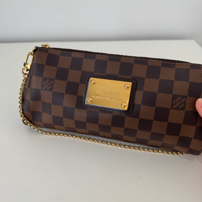 Sac pochette Eva damier ébène