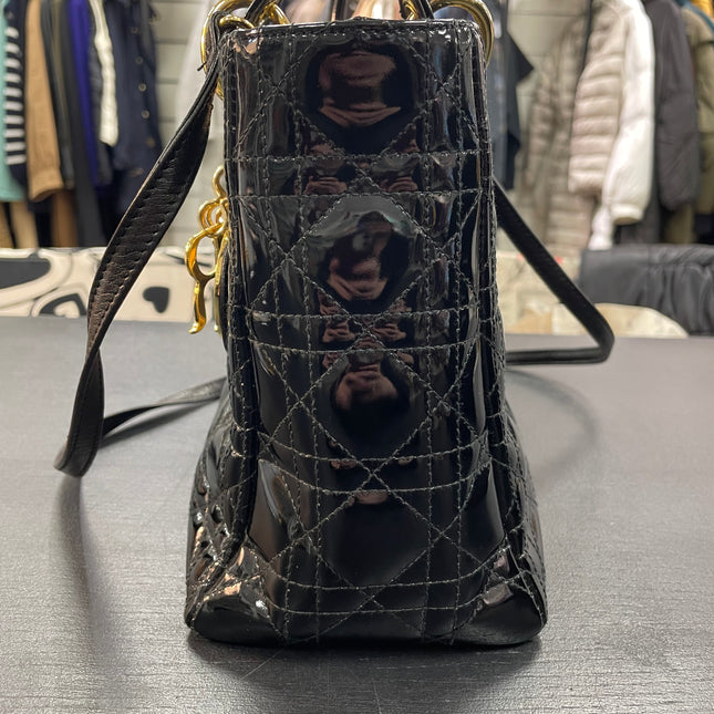 Sac Lady Dior Medium Vernis