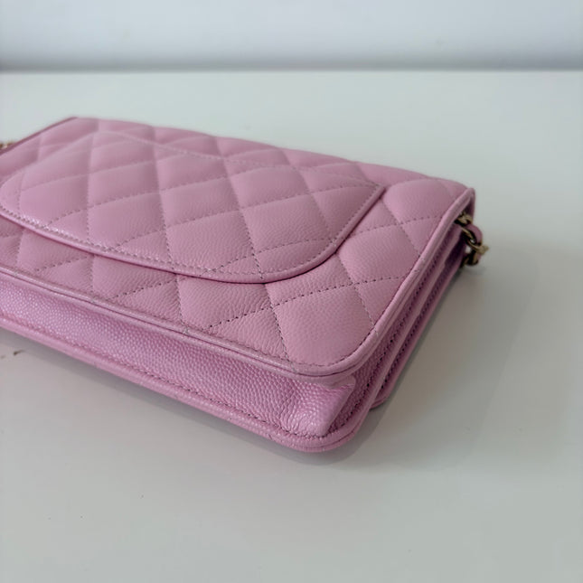 Sac Chanel Wallet on chain Rose bonbon