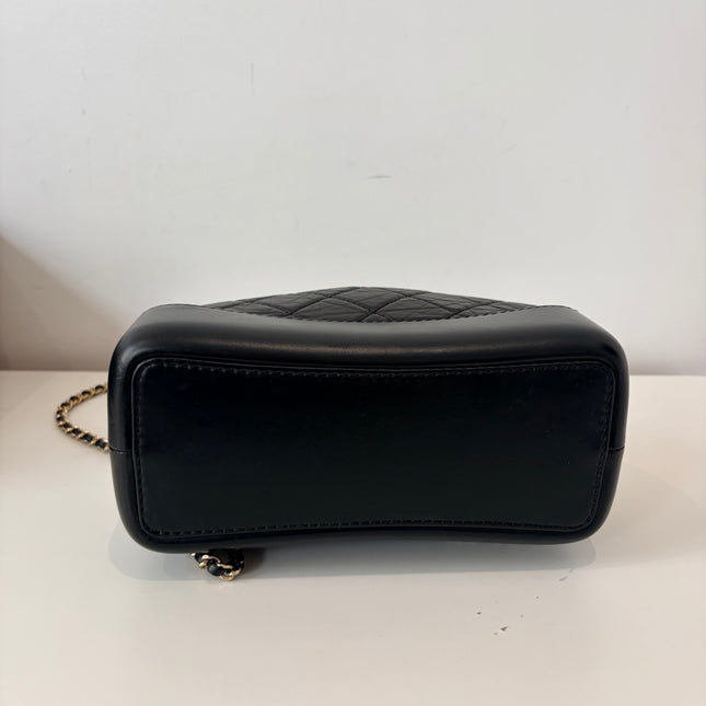 Sac à dos Chanel Gabrielle cuir noir