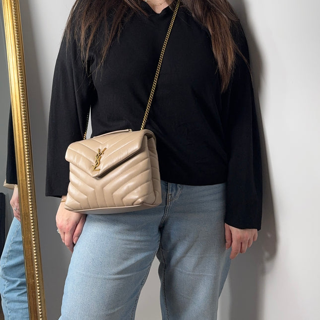 Sac Saint Laurent Loulou Small Beige