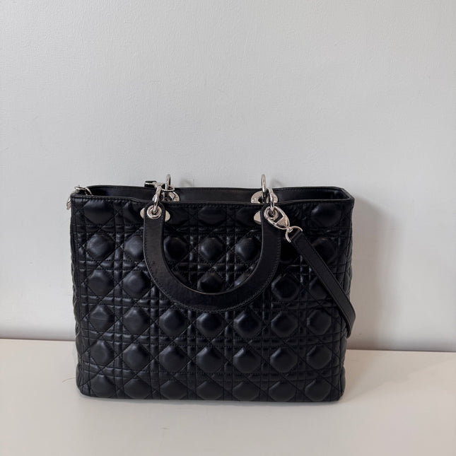 Sac Lady Dior Large bandoulière Noir