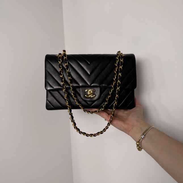 Sac Chanel Timeless 25 cm Chevrons Noir