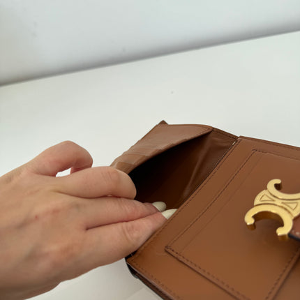 Portefeuille Celine Triomphe Moyen Tan