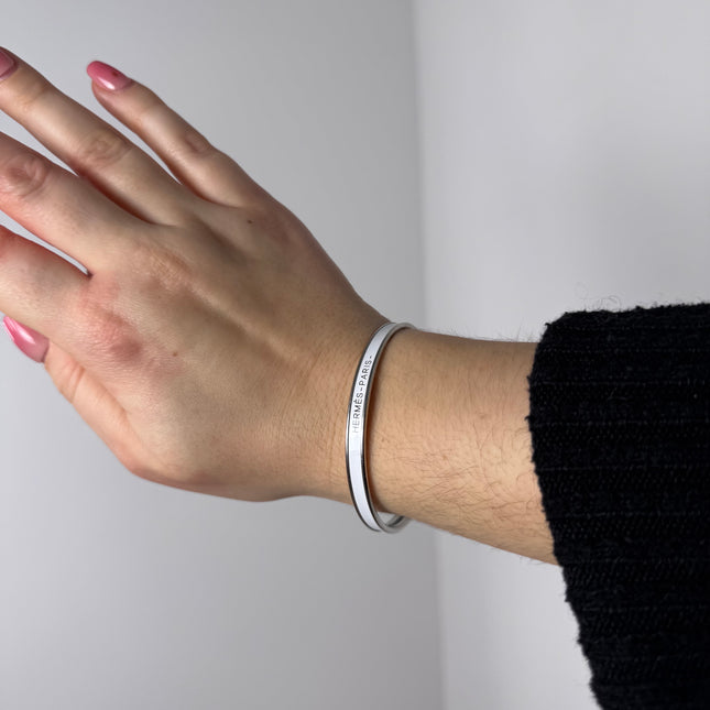 Bracelet Hermès Uni Extra Fin Blanc