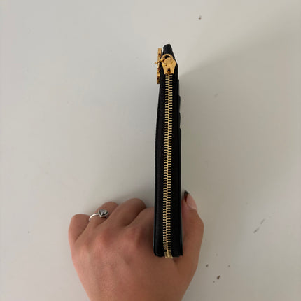 Porte-cartes Celine long zippé Noir