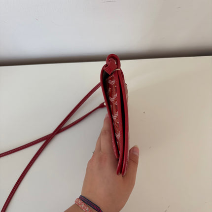 Sac Pochette Goyard Plumet bandoulière rouge