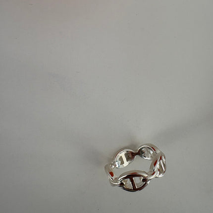 Bague Hermès chaîne d’ancre T53