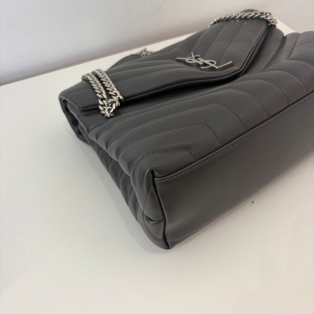 Sac Saint Laurent Loulou Medium Gris foncé