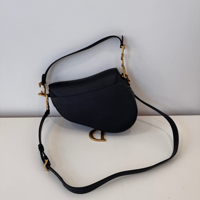 Sac Saddle Dior Moyen Noir Bandoulière
