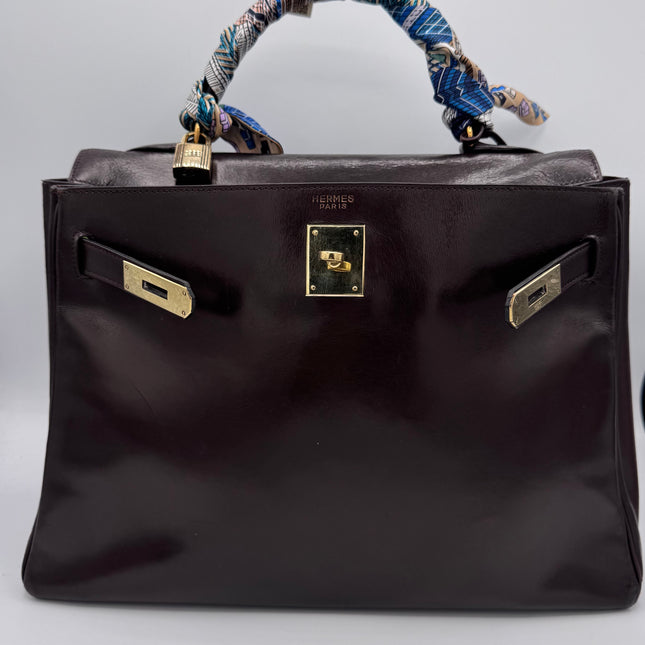 Sac Kelly 32 Hermès Chocolat