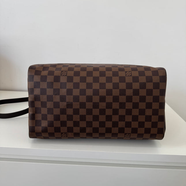 Sac Louis Vuitton Speedy 35 bandoulière damier ébène