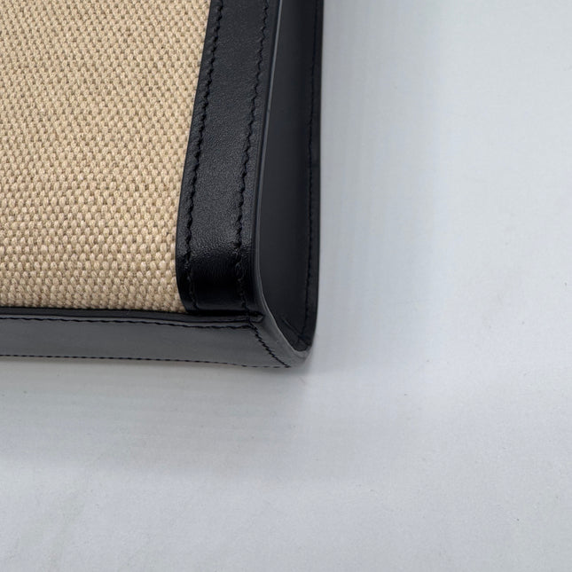 Sac Celine Cabas Vertical Toile Beige