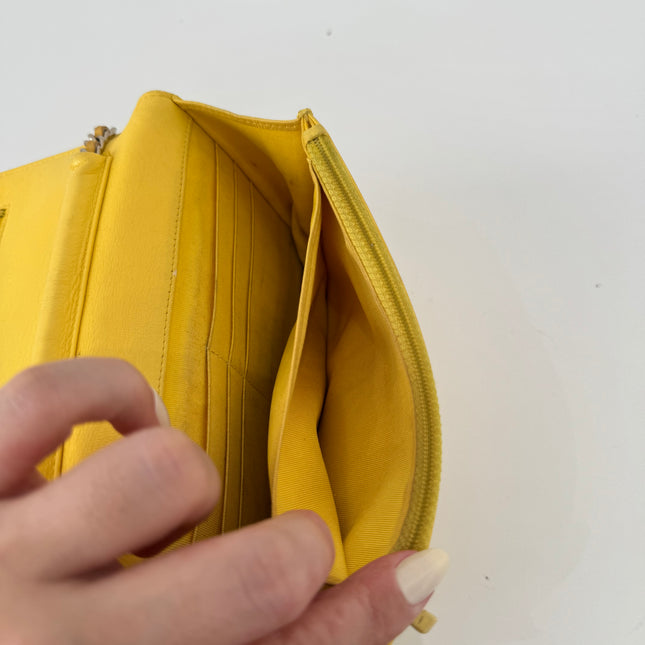 Sac Chanel Wallet on Chain Jaune