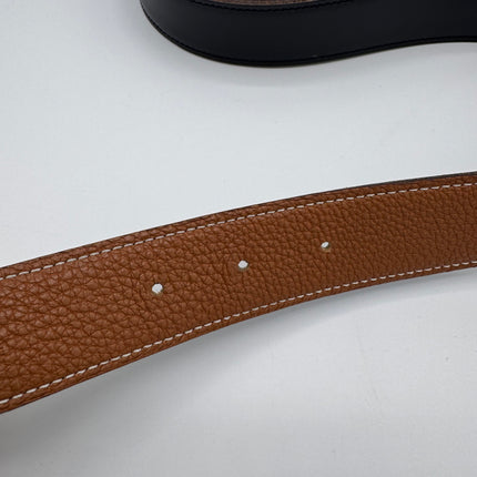 Boucle de ceinture H & Cuir de ceinture réversible 32 mm