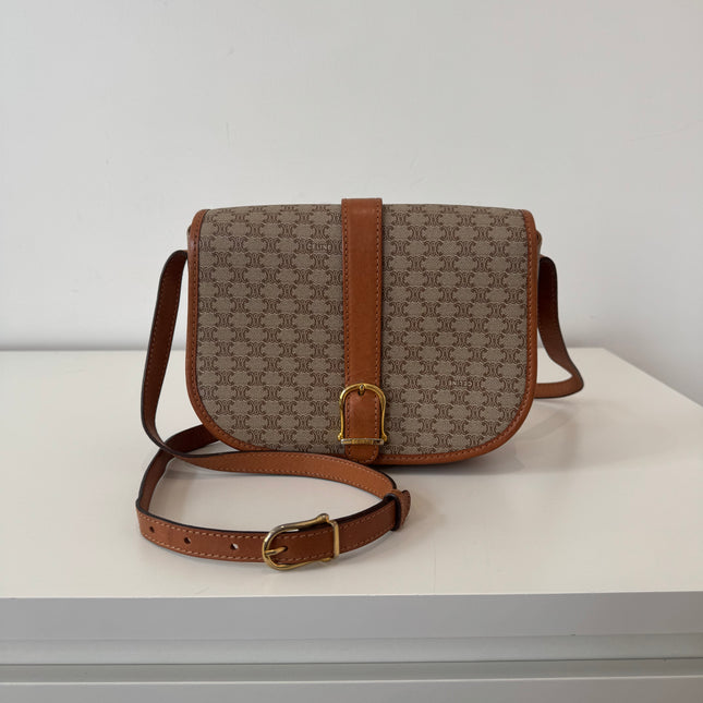 Sac Celine Beige Macadam bandoulière