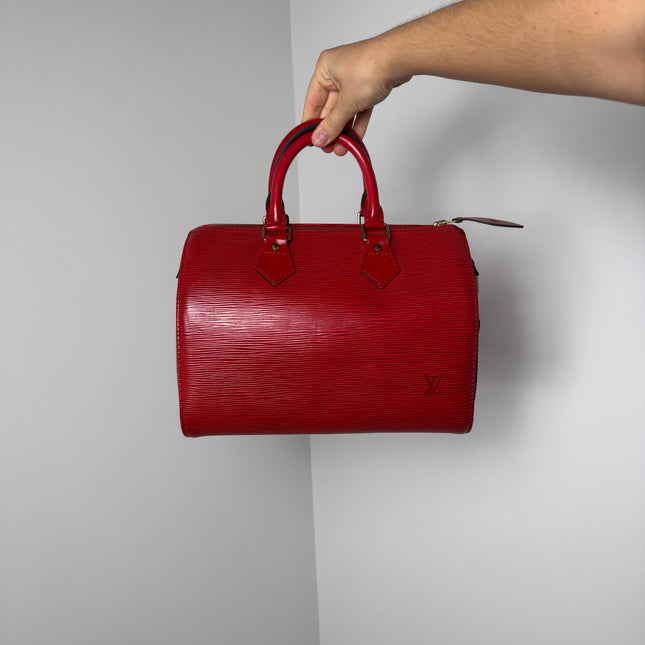 Sac Louis Vuitton Speedy 25 Épi Rouge