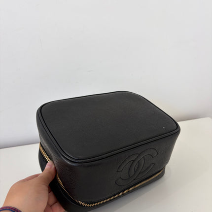 Vanity Chanel cuir caviar noir