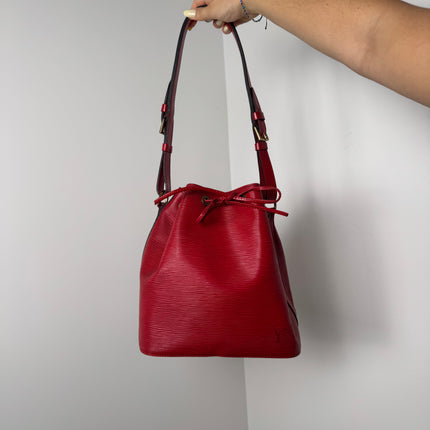 Sac Louis Vuitton Noé PM Épi Rouge