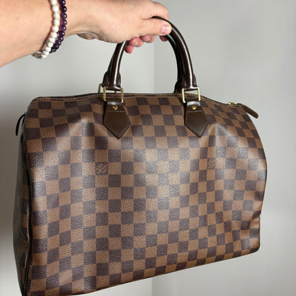 Sac Louis Vuitton Speedy 35 damier ébène