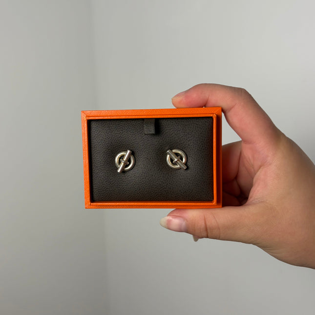 Boucles d’oreilles Hermès Mini chaîne d’ancre MM