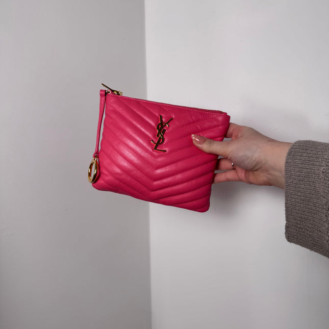 Pochette rose saint Laurent new jolie