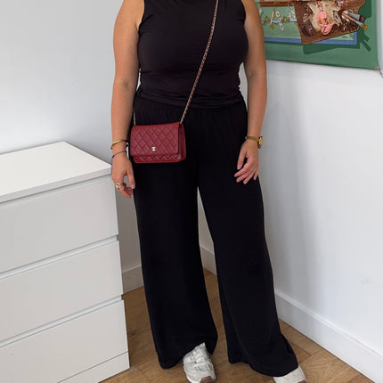 Sac Chanel Wallet on Chain Rouge Éteint