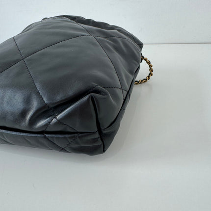 Sac chanel mini 22 cuir noir bandoulière
