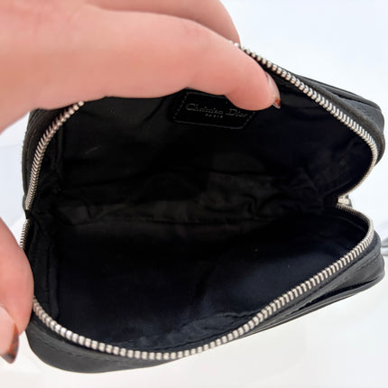 Trousse Dior à dragonne toile noire
