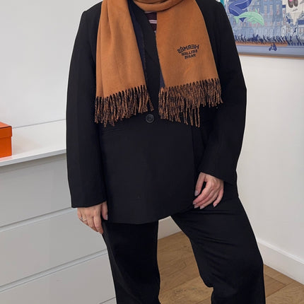 Étole Hermès cachemire double face