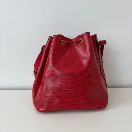 Sac Louis Vuitton Noé PM Cuir Épi Rouge